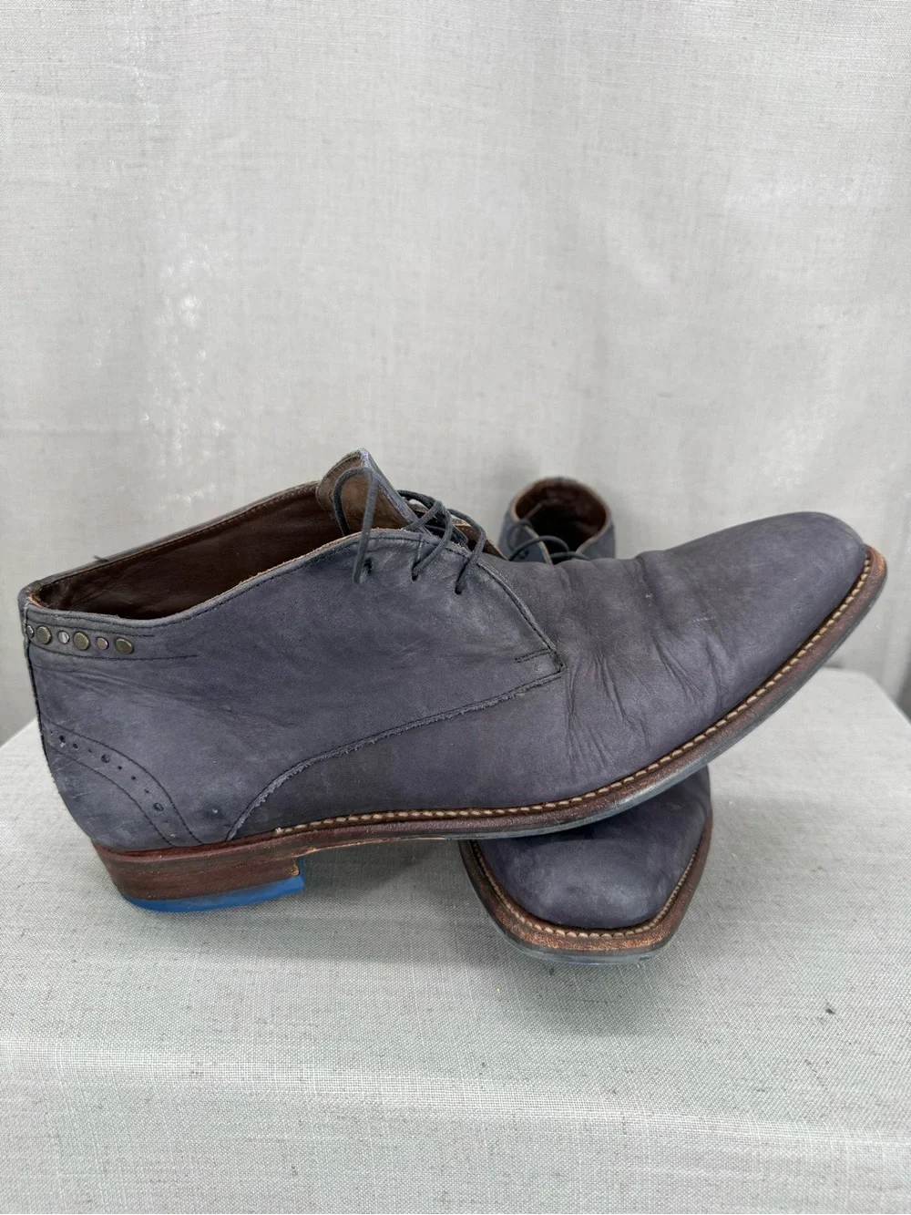 Floris Van Bommel Blue bottoms leather chukka Dress Shoes Men's Sz 9